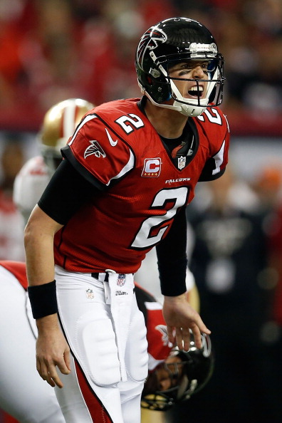 Ryan calling the signals for the Atlanta Falcons (Photo Credit: Chris Graythen/Getty Images)