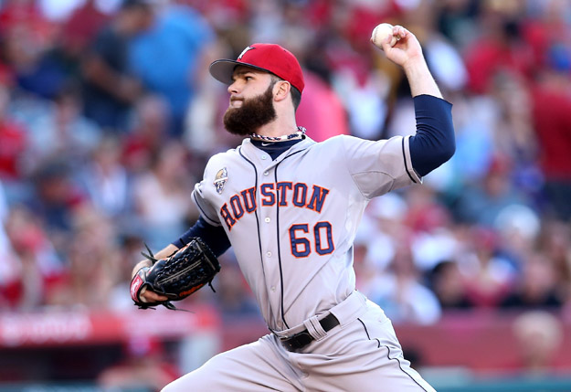 ANAHEIM, CA - JULY 04:  Dallas Keuchel #60 of the Houston Astros throws a pitch against the Los Angeles Angels of Anaheim at Angel Stadium of Anaheim on July 4, 2014 in Anaheim, California.  