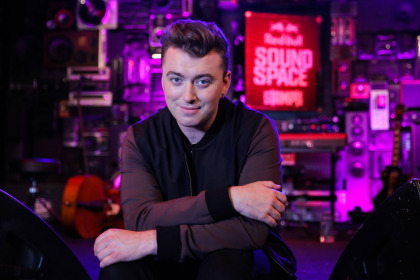 Sam Smith poses for a portrait before his performance at the Red Bull Sound Space at 97.1 AMP Radio. (Chelsea Lauren/Getty Images for AMP Radio) 