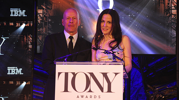 Mary-Louise Parker and Bruce Willis announce the nominations for The 69th Annual Tony (Photo by Heather Wines/©2015 CBS Broadcasting, Inc. All Rights Reserved)