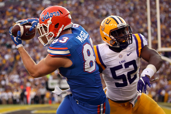 Jake McGee #83 of the Florida Gators. (Photo by Chris Graythen/Getty Images)