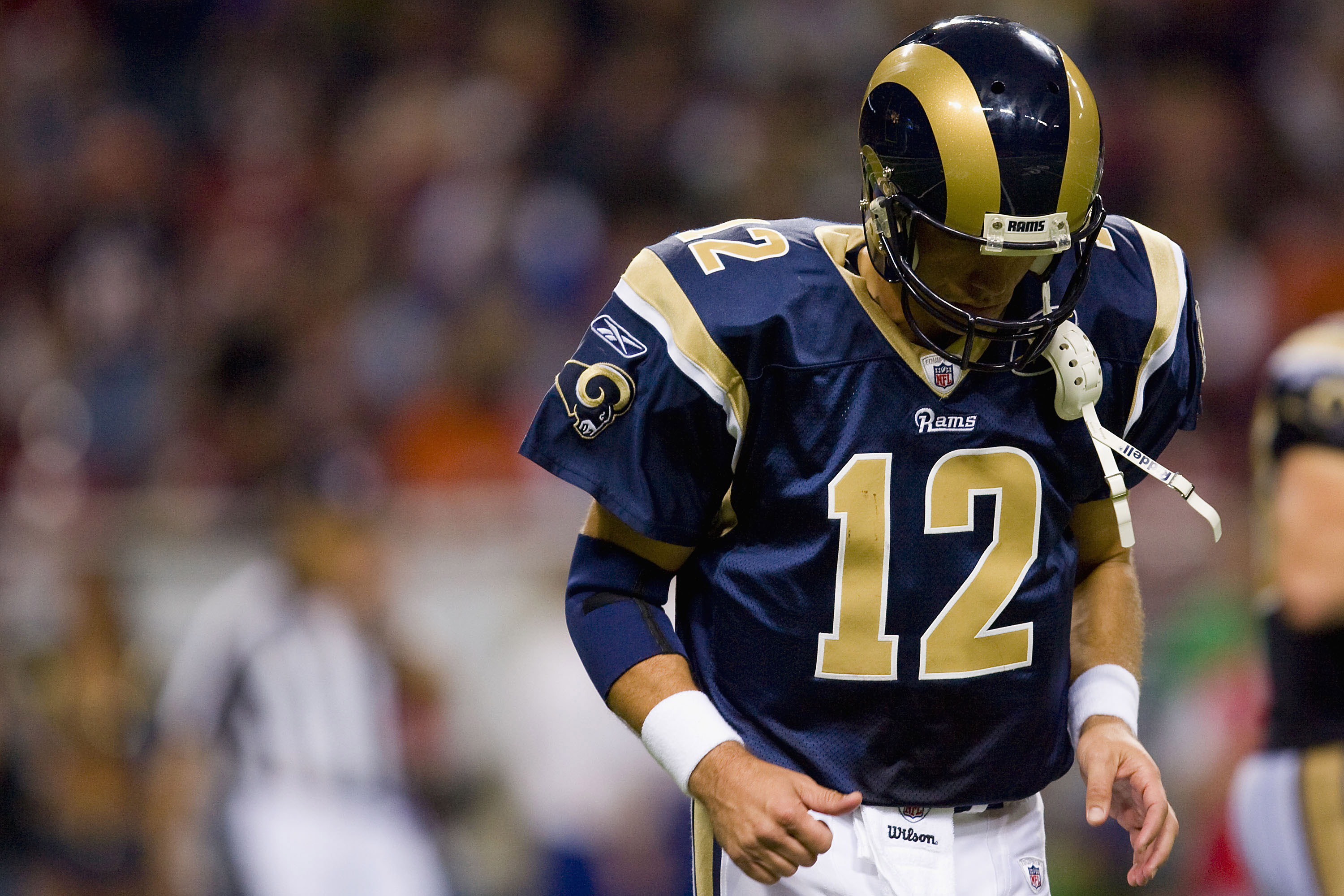 Trent Green #12 of the St. Louis Rams (Photo by Dilip Vishwanat/Getty Images)