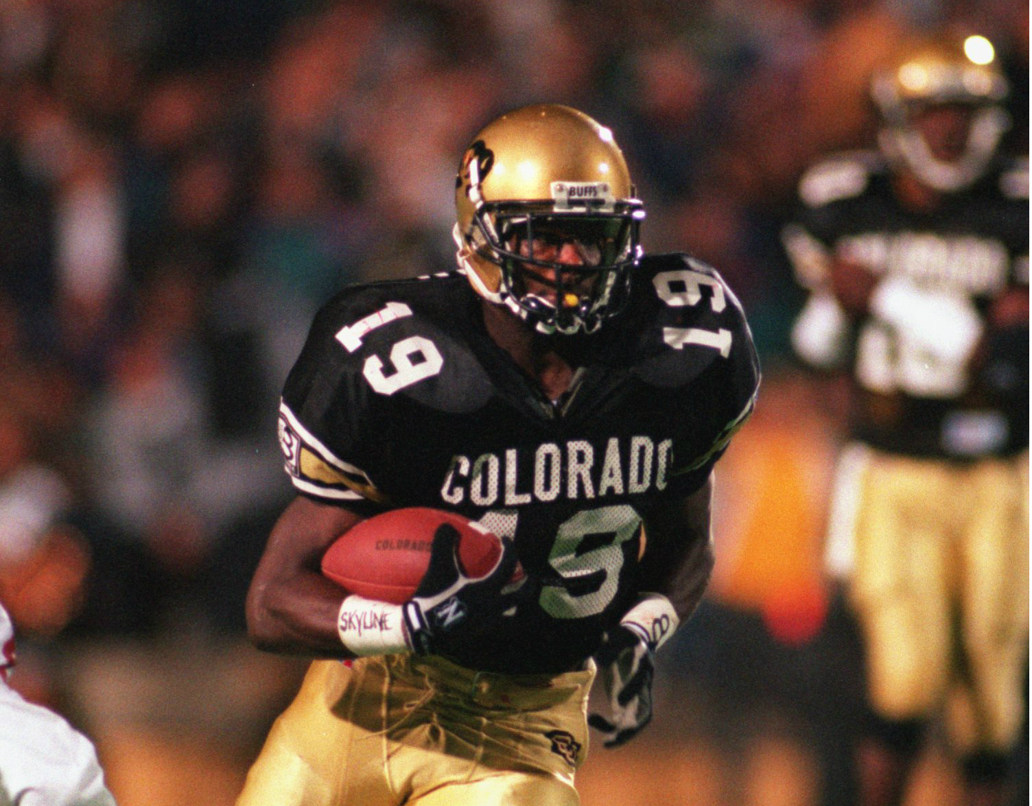 Rashaan Salaam #19 help Colorado to an 11-1 record during his junior season (Getty Images)
